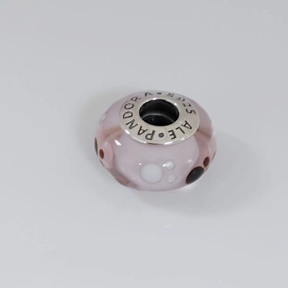 Pandora Pink Mickey Head Murano Glass Charm Bead with box - Picture 4 of 4